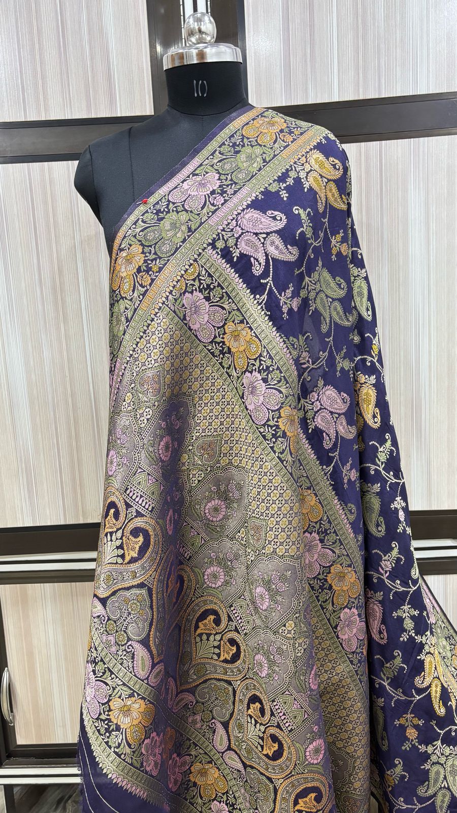 Banarasi Dola Silk Handloom Jaam Mina Saree
