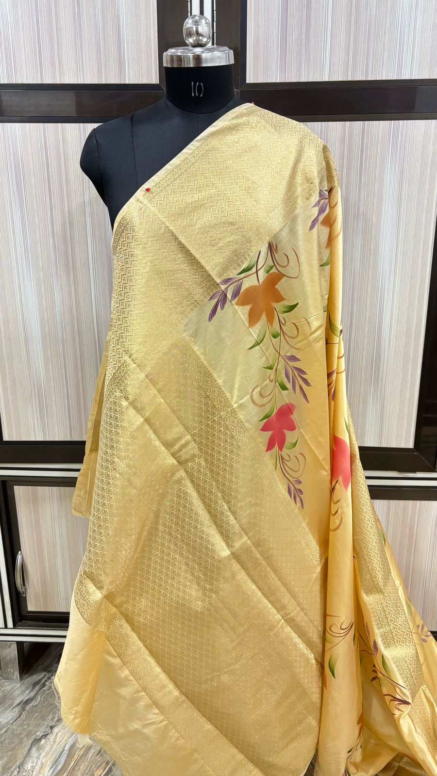 Elegant Banarasi Orean Silk Hand Brush Work Saree