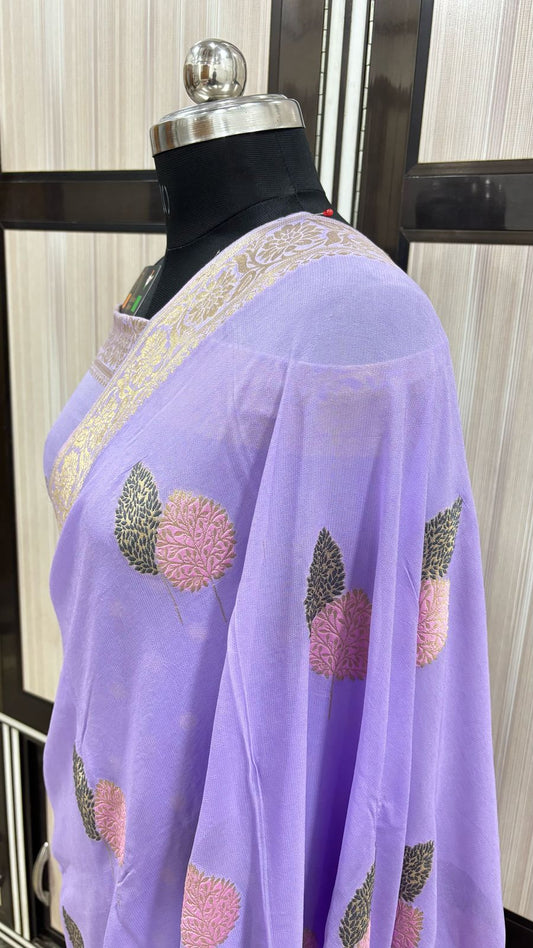 Exquisite Banarasi Viscose Silk Handloom Saree