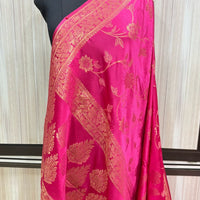 Elegant Banarasi Satin Silk Handloom Jaal Saree