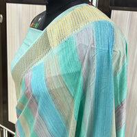 Malmal Hand Brush Work Saree