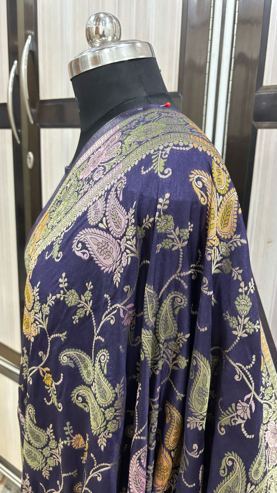 Banarasi Dola Silk Handloom Jaam Mina Saree