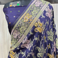 Banarasi Dola Silk Handloom Jaam Mina Saree