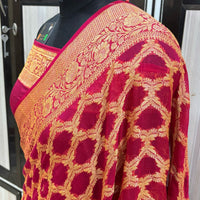 Elegant Banarasi Siffon Silk Saree – Red